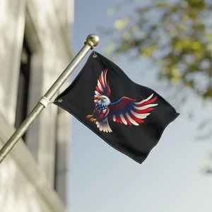 Patriotische Adler Flagge | Doppelseitiges Banner, Wohndeko, Outdoor Display - Bild 1 von 13