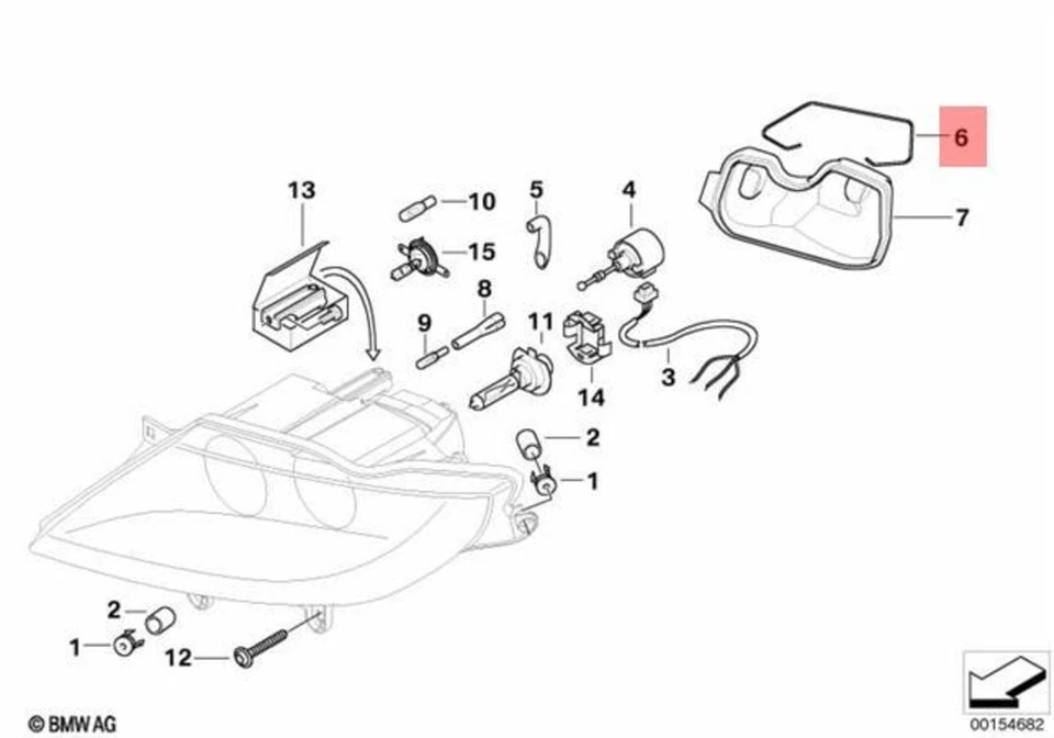 Genuine BMW E85 E86 Coupe Roadster Clip Headlight Cover OEM 63126928410 - Imagem 1 de 1