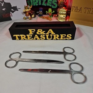 Lot Of 3 Operating Scissors Sharp/Blunt 5.5" Straight Matte Stainless Steel - Picture 1 of 2