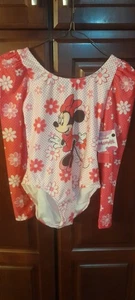 NWT Disney Junior Minnie Mouse Flower Swimsuit Girls One Piece Size 10-12  NEW - Picture 1 of 7