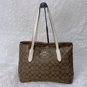 COACH 2way tote bag in signature PVC leather - Picture 1 of 14