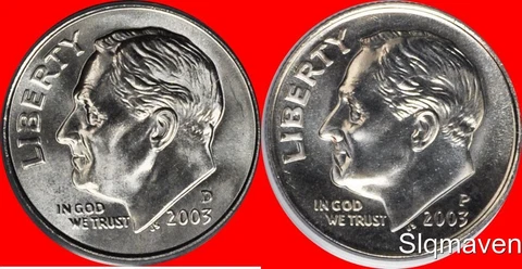 2003 P & D Roosevelt Dime Pair Choice/Gem Bu Set from mint sets Cover
