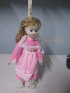 Sammlerpuppe mit rosa Kleid 30 cm - Bild 1 von 2