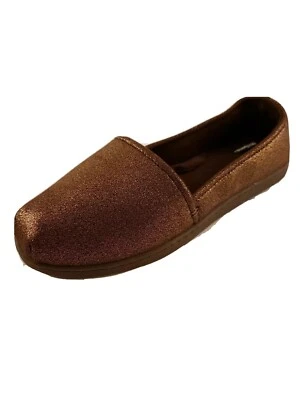 Dearfoams Women's Rebecca Rose Golden Brown Closed Back Slipper Sz 9 - Image 1 of 4