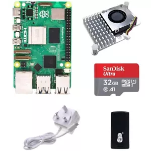 Raspberry Pi 5 2gb/4gb/8gb/16GB Starter Kit - 27W PSU Active Cooler 32gb SD Card - Picture 1 of 9