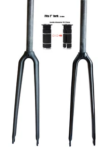 700C bicycle One Inch Road Bike Full Carbon fiber Threadless Fork 1" ( 25.4 mm ) - Picture 1 of 21