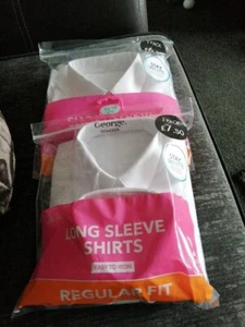 Boys White Regular Fit Long Sleeve X2 Short Sleeve X1 - Picture 1 of 4