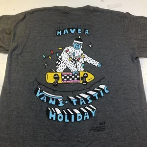 CAMISETA VANS YETTI Have a Vans Tastic VACACIONES Navidad Patín Talla Para Hombres S - Imagen 1 de 5