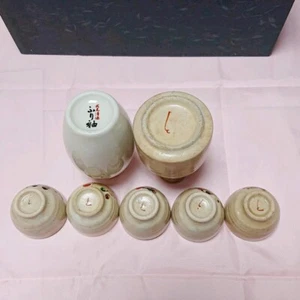 Japanese Pottery  Mino Ware Sake cup tokkuri oshoko Set - Picture 1 of 9
