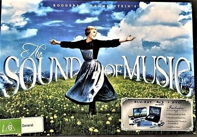 The Sound Of Music 2-BLU-RAY+DVD+BOOK+MUSIC BOX 3-MOVIES LIMITED ED. RARE NEW R4 - Image 1 of 4
