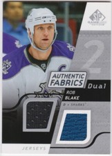 2008-09 SP Game Used Authentic Fabrics Dual #AF-BL Rob Blake San Jose Sharks