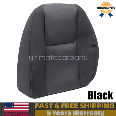 Cubierta de asiento de tela delantera negra para 07-14 Chevy Silverado 1500 2500HD 3500HD Foto 1 de 4