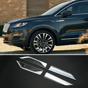 Fit For Lincoln MKZ/MKX/MKC 2017-2020 Stainless Side Door Fender Decor Trim 4Pcs - Picture 1 of 6