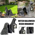 Resin Ground Reaper Lantern Ghost Sculpture Halloween Witch Ornament Statue