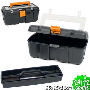 CAJA para HERRAMIENTAS con BANDEJA EXTRAIBLE y ASA 25x15x11cm Bricolaje TOOLBOX - Imagen 1 de 4