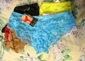 Sophia Lace Bikini Panties Large *COLOR CHOICE* Floral & Star - Picture 1 of 9