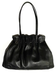 Salvatore Ferragamo Handbag Shoulder Bag Hairpin Leather Black Leather Italy - Picture 1 of 13
