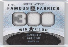 2015 Leaf ITG Superlative Famous Fabrics 300 Win Club Silver /15 Roberto Luongo