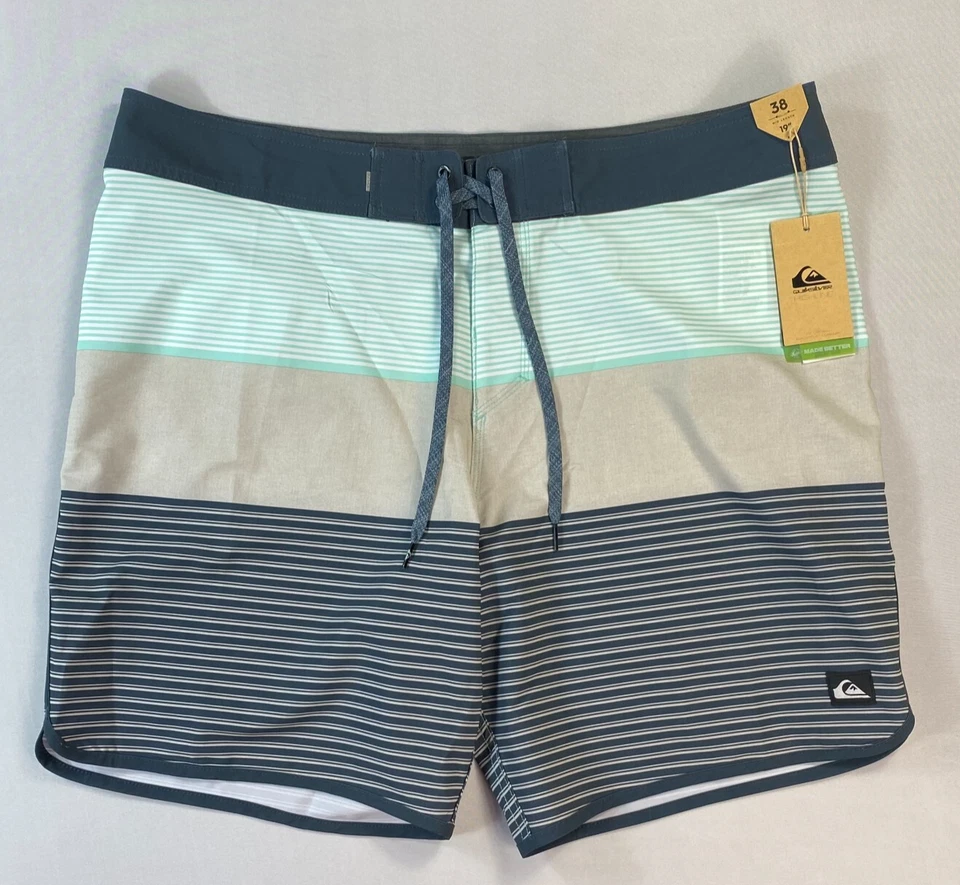 Boardshorts de natación Quiksilver Highline Surfsilk de longitud media 19" calce vieira para hombre Foto 1 de 1