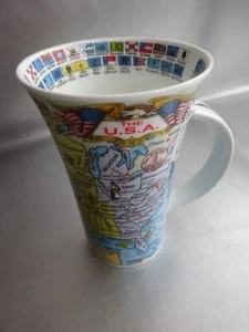 Map Of U.S.A. Dunoon Large Mug In Fine Bone China, Caroline Dadd Design - Picture 1 of 21
