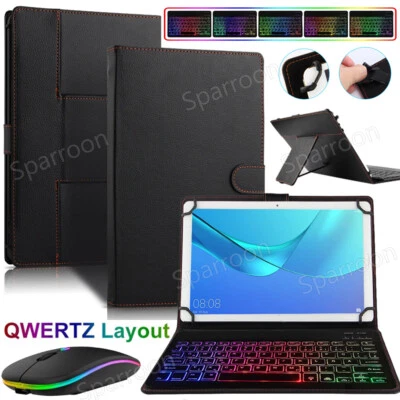 Beleuchtete Tastatur Hülle Maus Für Lenovo Tab M10 HD FHD Plus P10 P11 PRO E10 - Bild 1 von 4