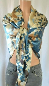 P G FLORAL MULTI-COLOR 100% SILK SHAWL/WRAP - Picture 1 of 6