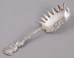 Antique Louis XV Whiting Manf Co Sterling Silver Macaroni Server 1891 Marked - Picture 1 of 7