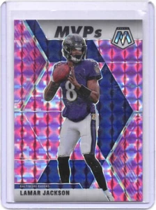 Tarjeta de fútbol americano 2020 Mosaic Pink Prizm # 296 - Lamar Jackson Ravens - Imagen 1 de 2