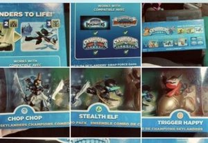 Skylanders Toy Chop Chop Stealth Elf Trigger Happy Champions Combo 3 Pack Series - Picture 1 of 14