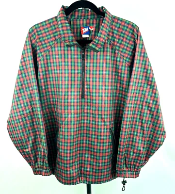 Винтажный хвост мужской клетку гольф ветровка куртка пуловер размер L - Изображение 1 из 4