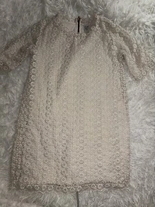 Zara girls sz. 13/14 beautiful Ivory lace, lined dress. Great shape - Picture 1 of 13