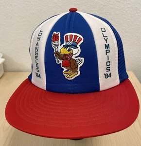 1984 LOS ANGELES OLYMPICS BASEBALL CAP HAT MESH BACK TRUCKER ADJUSTABLE - Picture 1 of 4