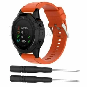 For Garmin Fenix 3/3 HR /Sapphire & Quatix 3 Silicone Quick fit Wrist Band Strap - Picture 1 of 22