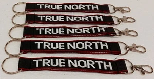 Lot of 5 True North Embroidered Strap Key Ring Keychain W/ Clasp............5C - Picture 1 of 2