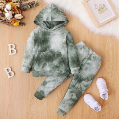 Conjunto de trajes de chándal pantalones body con capucha ropa bebé niño niña niño niño niña Foto 1 de 4