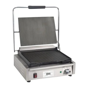 Single Contact Grill / Sandwich Press Large Flat Plates w Timer 15Amp Apuro - Picture 1 of 5