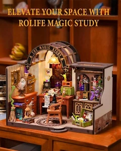 Rolife Hágalo Usted Mismo Casa Mágica Miniatura Madera con LED Casa de Muñecas Modelo Kits Juguetes para Niños - Imagen 1 de 10
