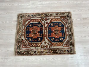 Vintage Rug, 3'1" x 2'4" ft Turkish Rug, Small Kars Carpet, Anatolian Carpet - Picture 1 of 12