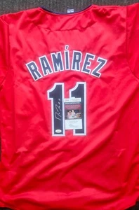 Jose Ramirez Signed Custom Red Jersey JSA - Picture 1 of 2