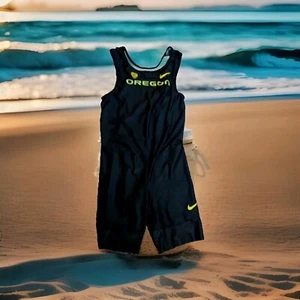 NIKE OREGON DUCKS MENS SZ LARGE TEAM ISSUED TRACK & FIELD SPEEDSUIT SINGLET TOP - Picture 1 of 8
