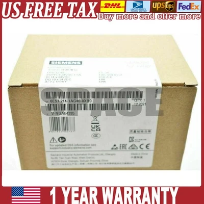 New Siemens 6ES7214-1AG40-0XB0 6ES7 214-1AG40-0XB0 SIMATIC S7-1200 CPU 1214C - Image 1 of 2