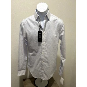 Michael Kors Mens Slim Fit Shirt Cotton Linen Stretch Size S (14 - 14.5) 32/33 - Picture 1 of 7