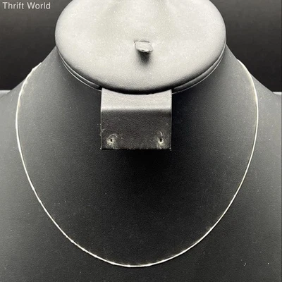 Collar Cadena Caja Oro Blanco Marcado 14K 17" 1.05g XRF Probado 12.7K Foto 1 de 4