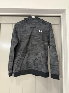 Under Armour Grey Hoodie With Fleece Youth Large - Picture 1 of 4