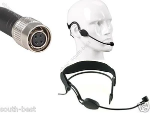 Schwarz - Ohrhaken Headset Mikrofon Mikrofon für Audio Technica Wireless 4-polig - Bild 1 von 2