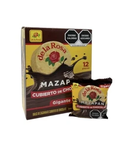 Mazapan Gigante de Chocolate De La Rosa 12pzs Chocolate Mexican Marzipan 12pcs - Picture 1 of 2