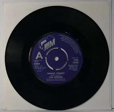 Lynn Anderson Promises Promises Demo Promo 45 Country - Image 1 of 2