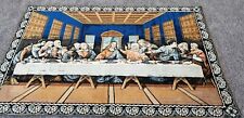 Large 48 x 73 Jesus Last Supper Rug Velvet Wall Hanging Tapestry Bright Colors