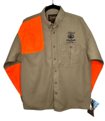 NWT Gamehide Shooter Tito’s Promo Khaki & Orange Long Sleeve Shirt Men’s Medium - Image 1 of 4