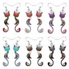 New Colorful Gift For Women Charm Cute Cat Earrings Ear Studs Crystal Fashion